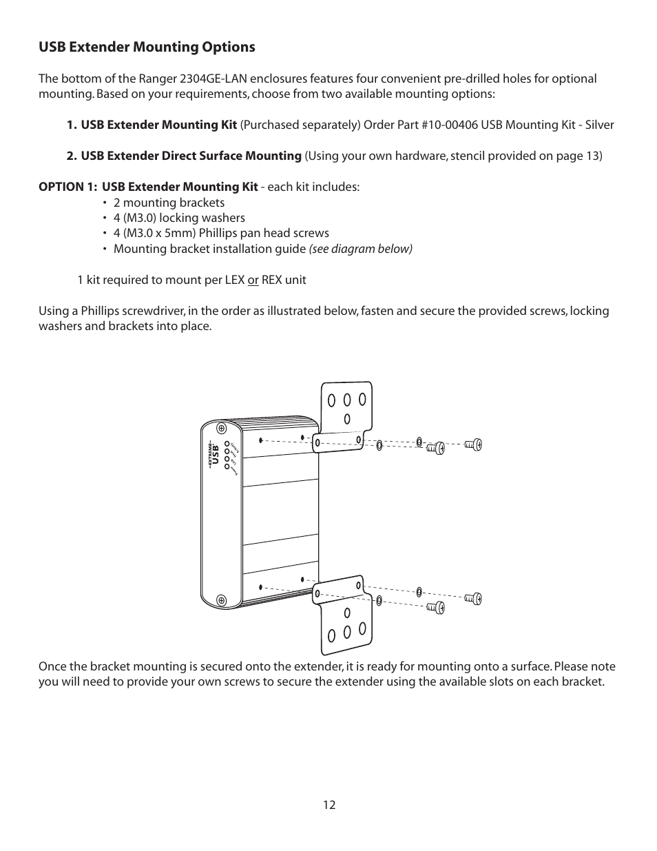 Icron Mounting Kit for Ranger 2304, 2324, 2344, 2304GE-LAN, and Spectra 3022 User Manual | Page 13 / 21