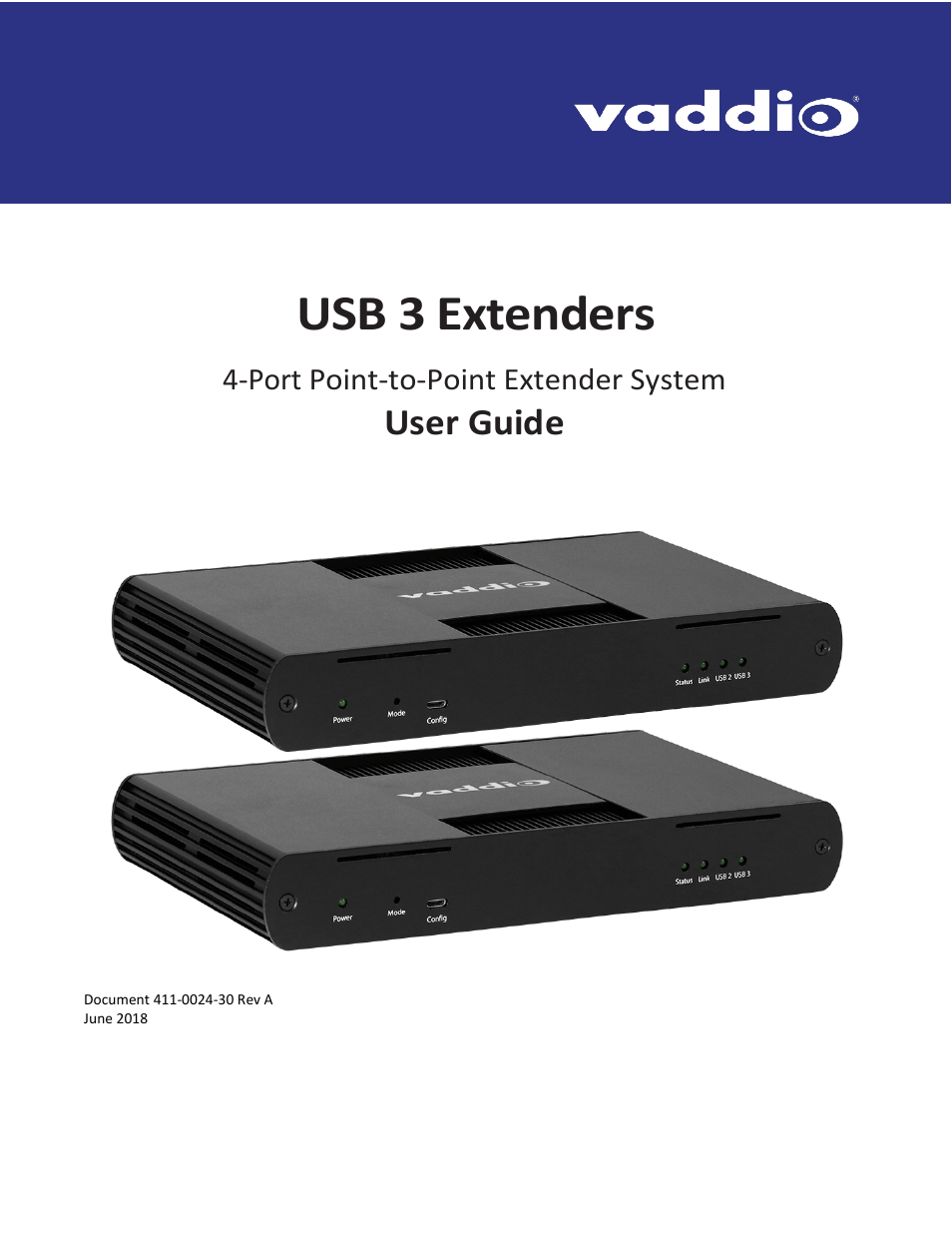 Vaddio USB 3 Extenders User Manual | 14 pages