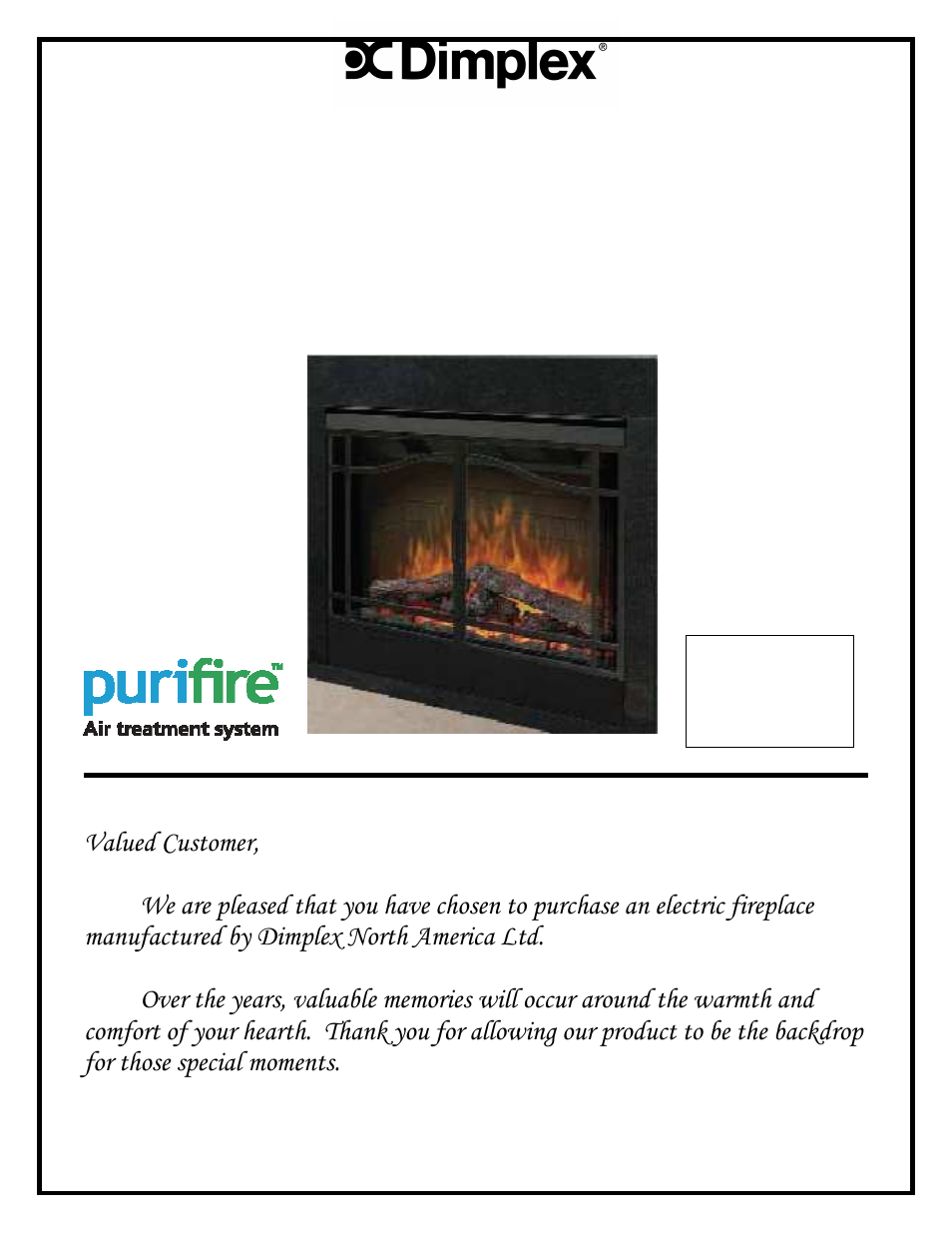 Dimplex Purifire BF series User Manual | 13 pages