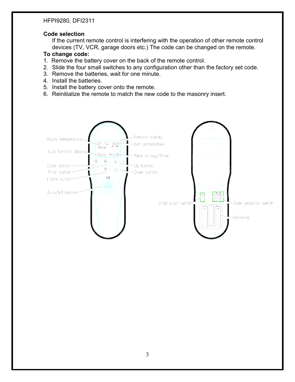 Dimplex HFPI9280 User Manual | Page 5 / 17