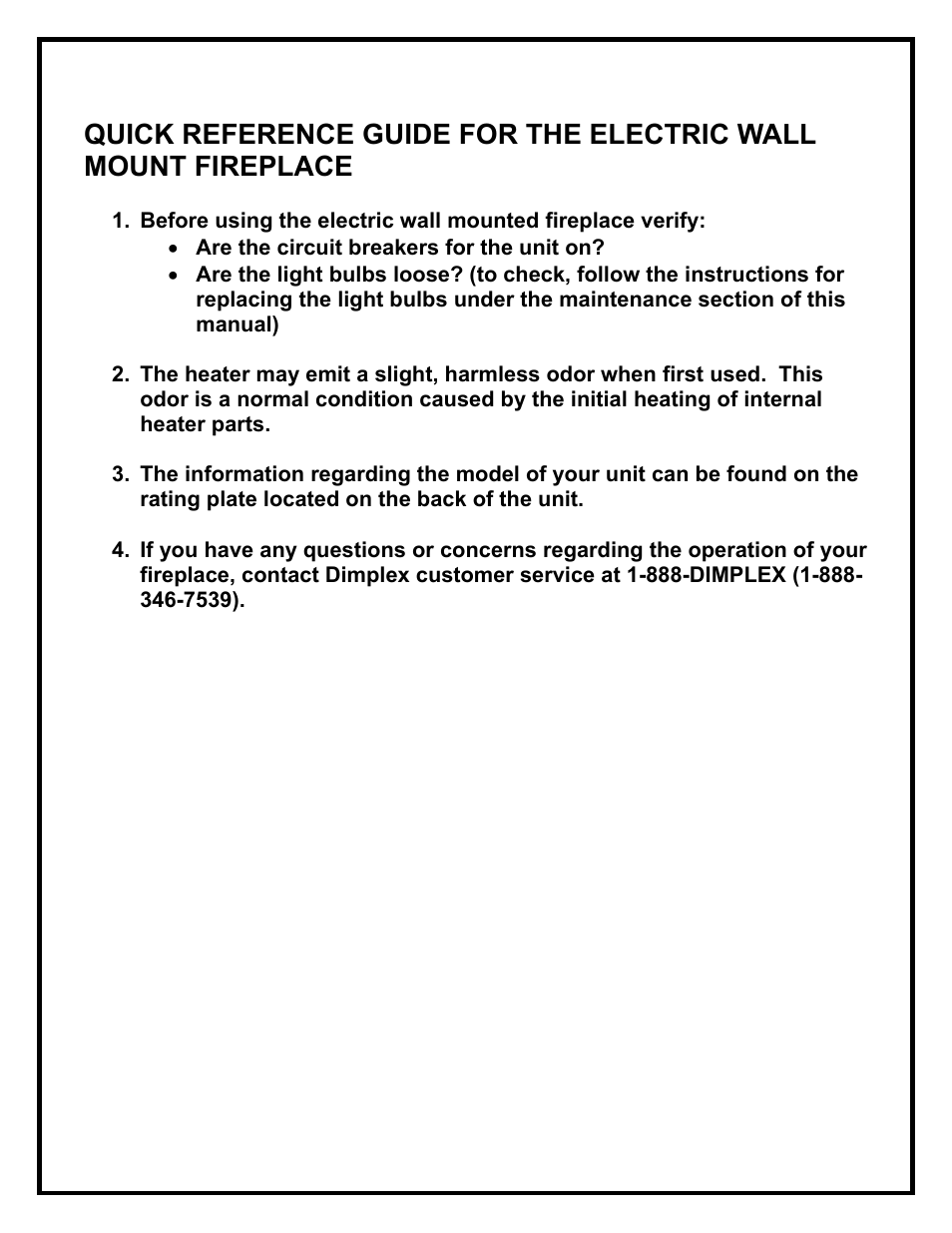 Dimplex THE ELECTRIC WALL MOUNTED FIREPLACE EWM-SS User Manual | Page 3 / 14