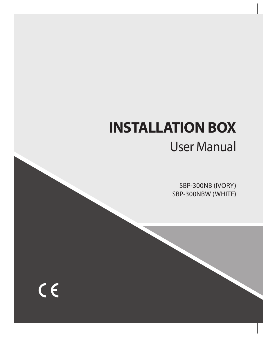 Hanwha Vision SBP-300NBW Installation Box (White) User Manual | 13 pages