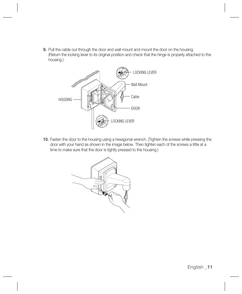 Installation & connection | Hanwha Vision SBP-300NBW Installation Box (White) User Manual | Page 11 / 13