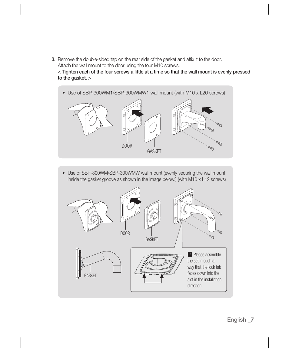 Installation & connection, Installation | Hanwha Vision SBP-300NBW Installation Box (White) User Manual | Page 7 / 13