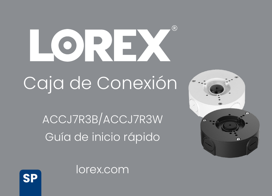 Caja de conexión | Lorex ACCJ7R3B Outdoor Round Junction Box for 3-Screw Base Cameras (Black) User Manual | Page 17 / 24