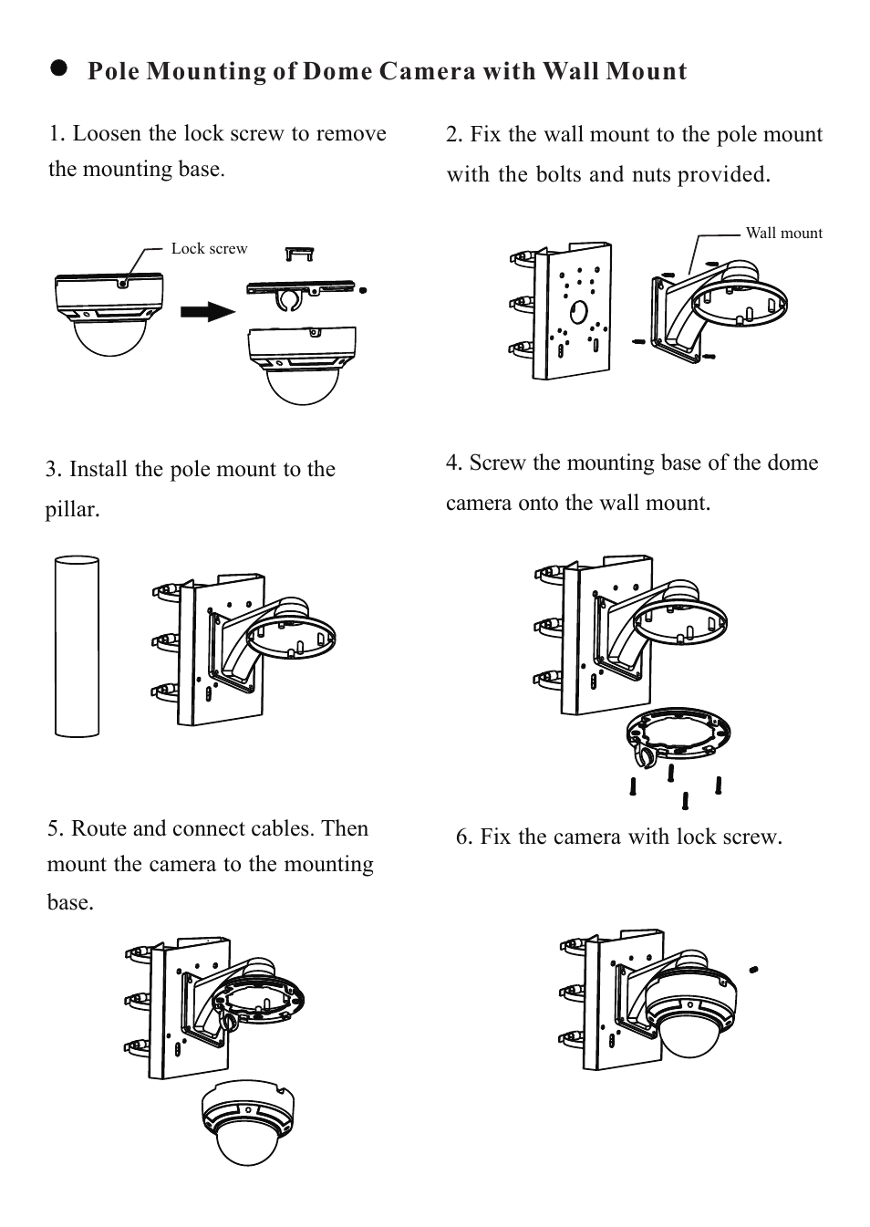 Speco Technologies PMT1 Pole Mount for Select Dome & Bullet Cameras User Manual | Page 2 / 4