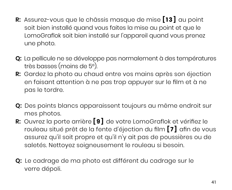 Lomography LomoGraflok 4x5 Instant Back User Manual | Page 41 / 111