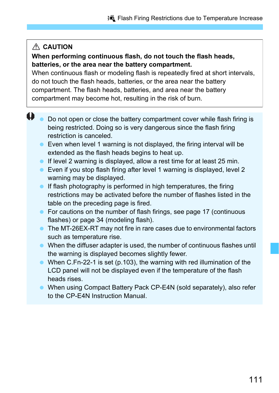 Canon MT-26EX-RT Macro Twin Lite User Manual | Page 111 / 128