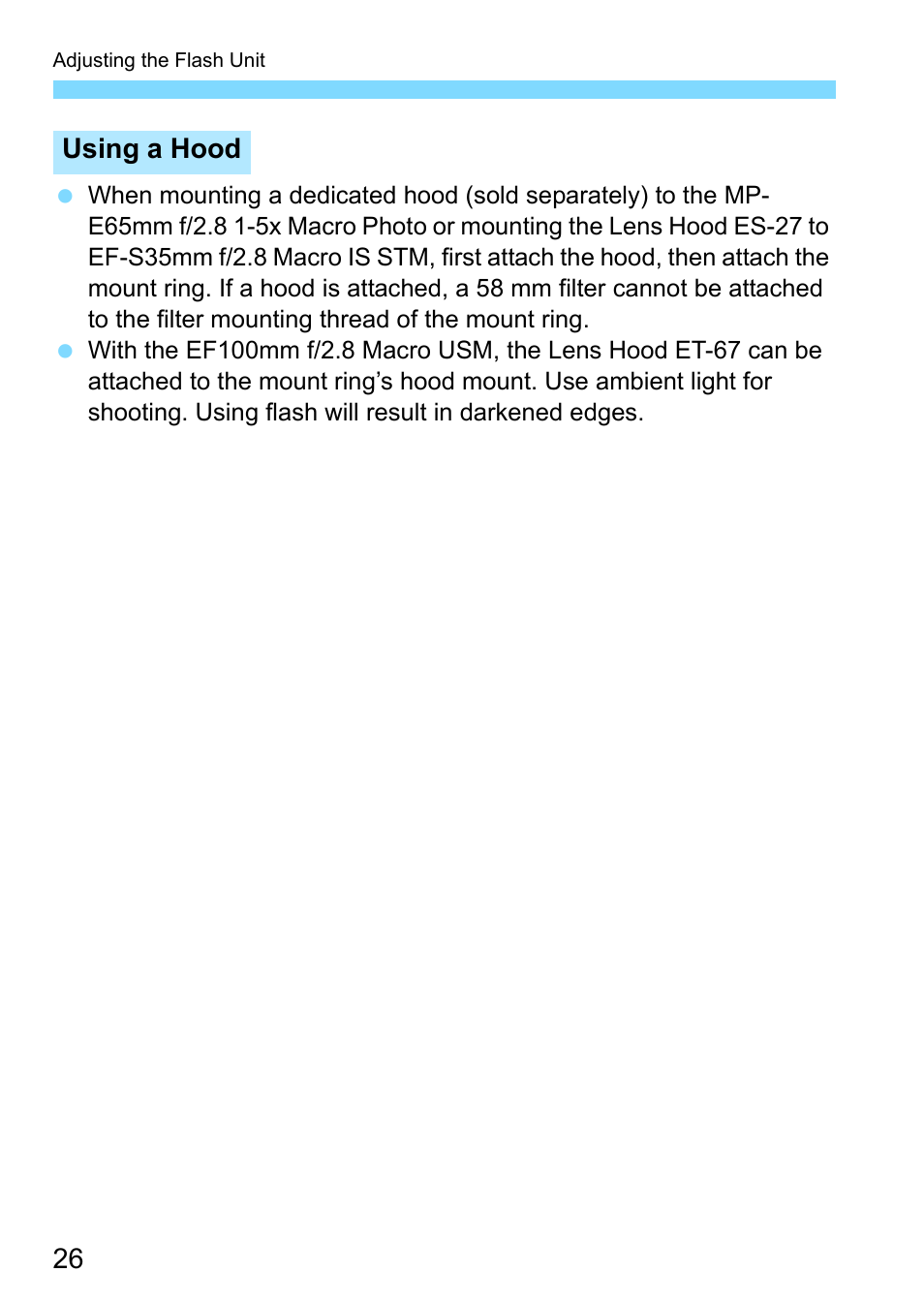 Canon MT-26EX-RT Macro Twin Lite User Manual | Page 26 / 128