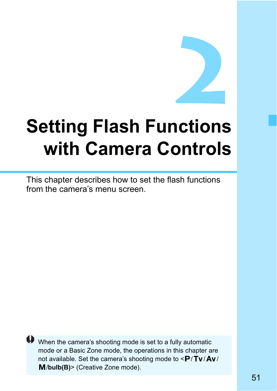 Setting flash functions with camera controls, P.51 | Canon MT-26EX-RT Macro Twin Lite User Manual | Page 51 / 128