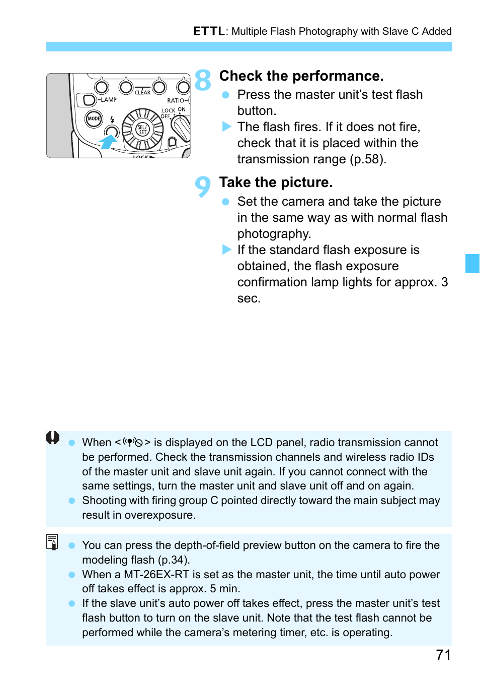 Canon MT-26EX-RT Macro Twin Lite User Manual | Page 71 / 128