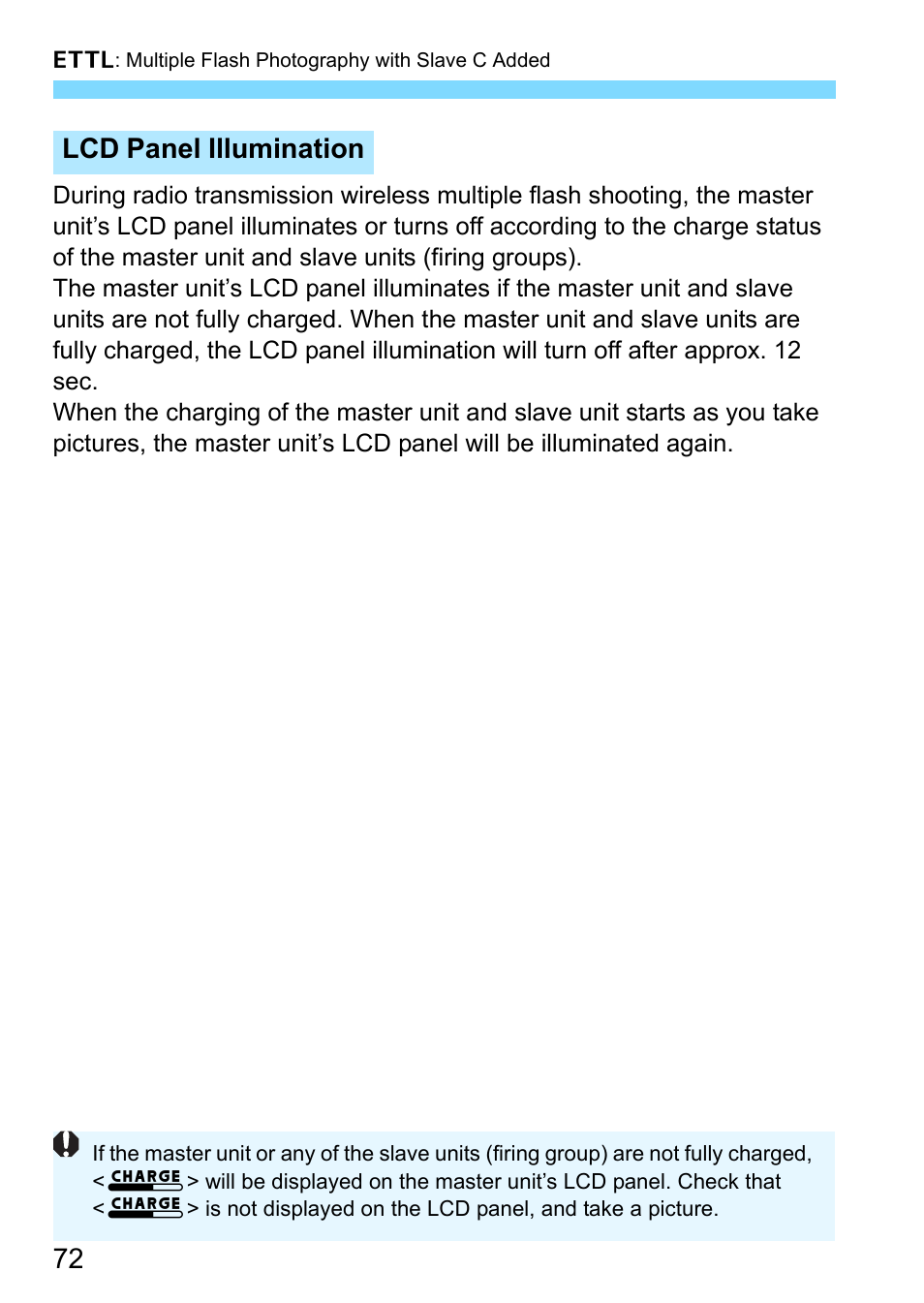 Age 72, Lcd panel illumination | Canon MT-26EX-RT Macro Twin Lite User Manual | Page 72 / 128