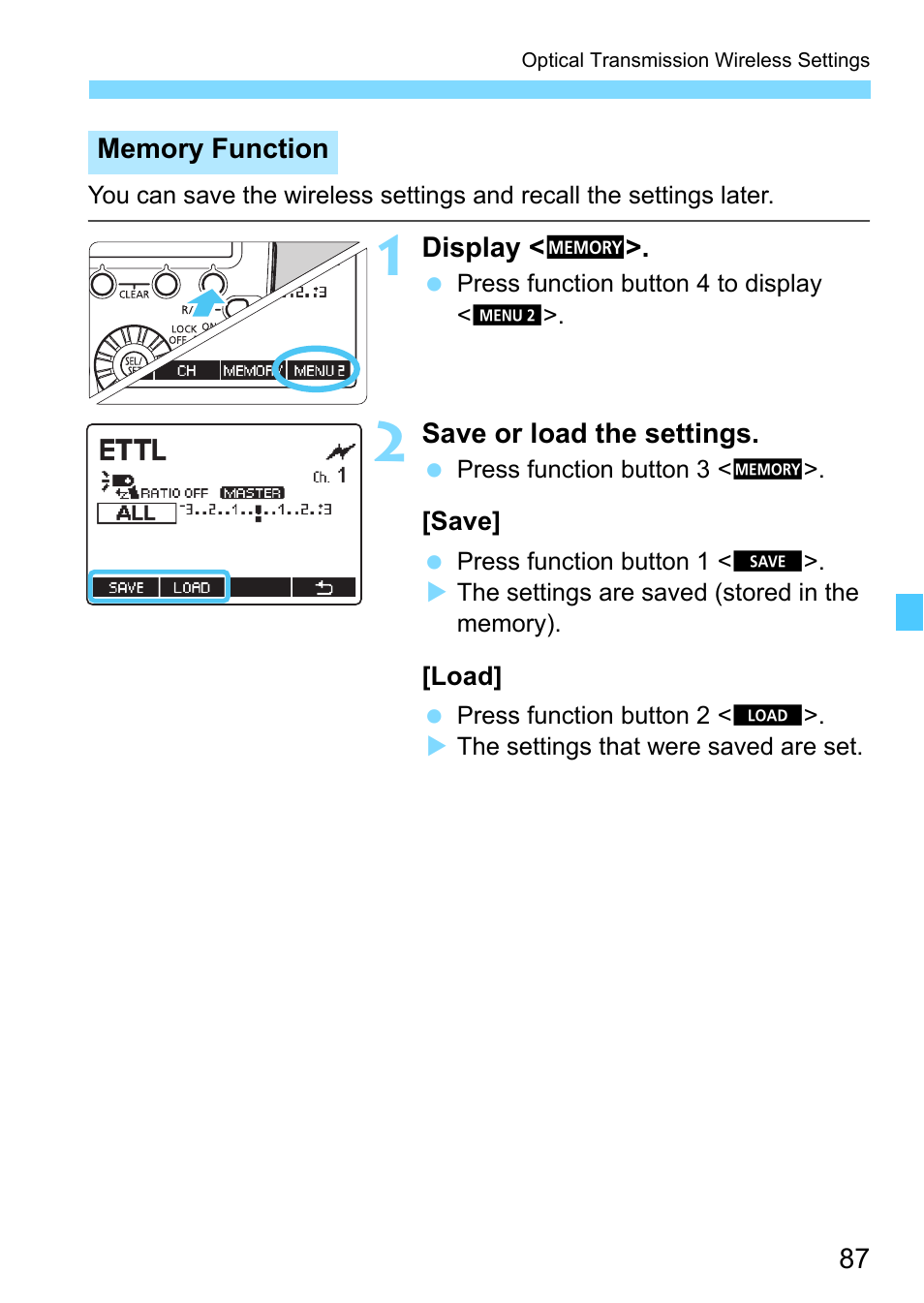 P.87 | Canon MT-26EX-RT Macro Twin Lite User Manual | Page 87 / 128