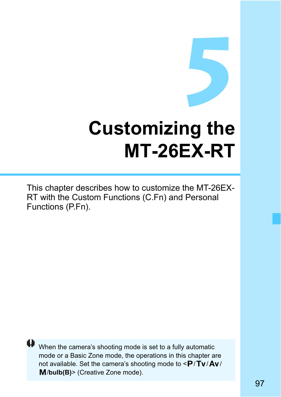Customizing the mt-26ex-rt | Canon MT-26EX-RT Macro Twin Lite User Manual | Page 97 / 128