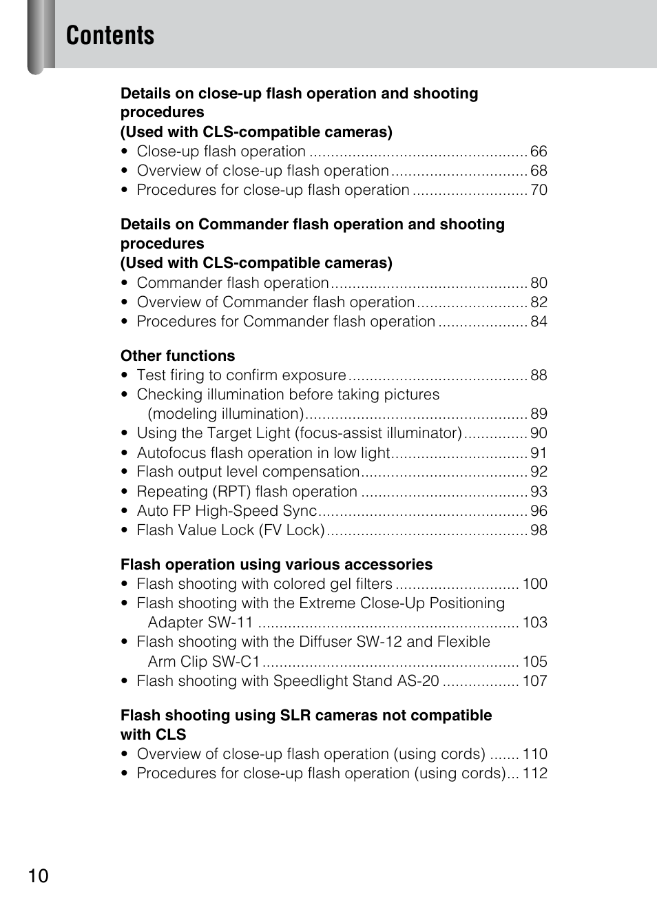 Nikon 4804 R1 Wireless Close-Up Speedlight System User Manual | Page 10 / 134