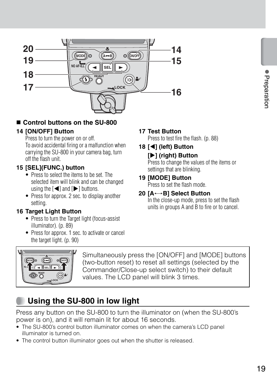 Using the su-800 in low light | Nikon 4804 R1 Wireless Close-Up Speedlight System User Manual | Page 19 / 134