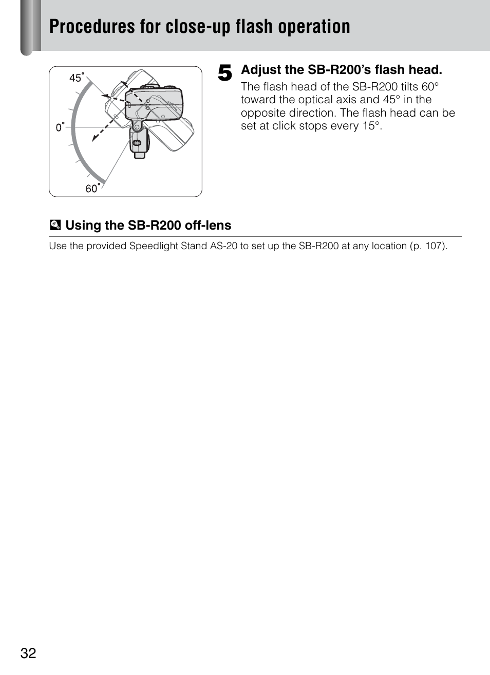 Procedures for close-up flash operation | Nikon 4804 R1 Wireless Close-Up Speedlight System User Manual | Page 32 / 134