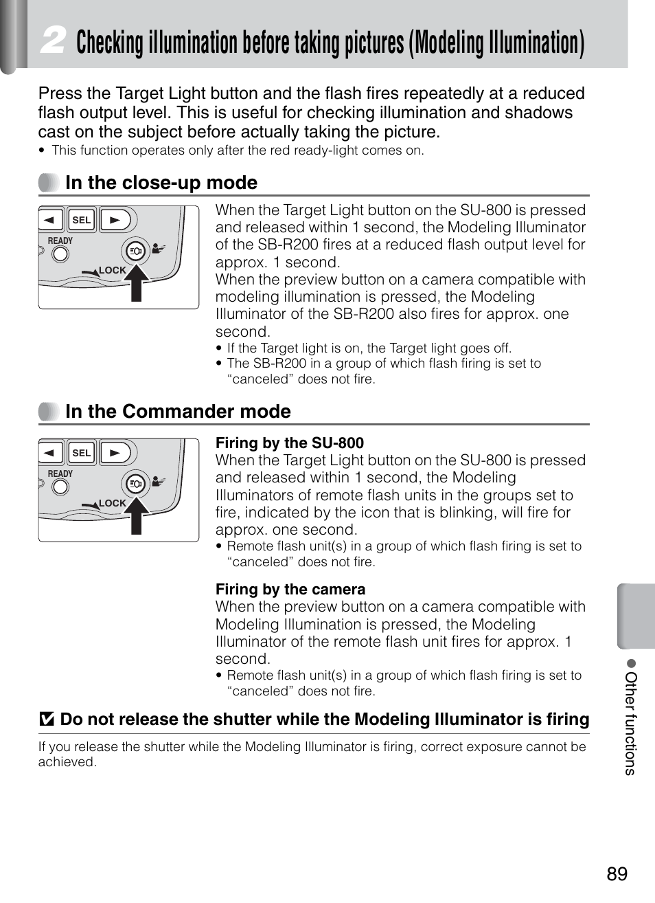 Checking illumination before taking pictures, Modeling illumination) | Nikon 4804 R1 Wireless Close-Up Speedlight System User Manual | Page 89 / 134