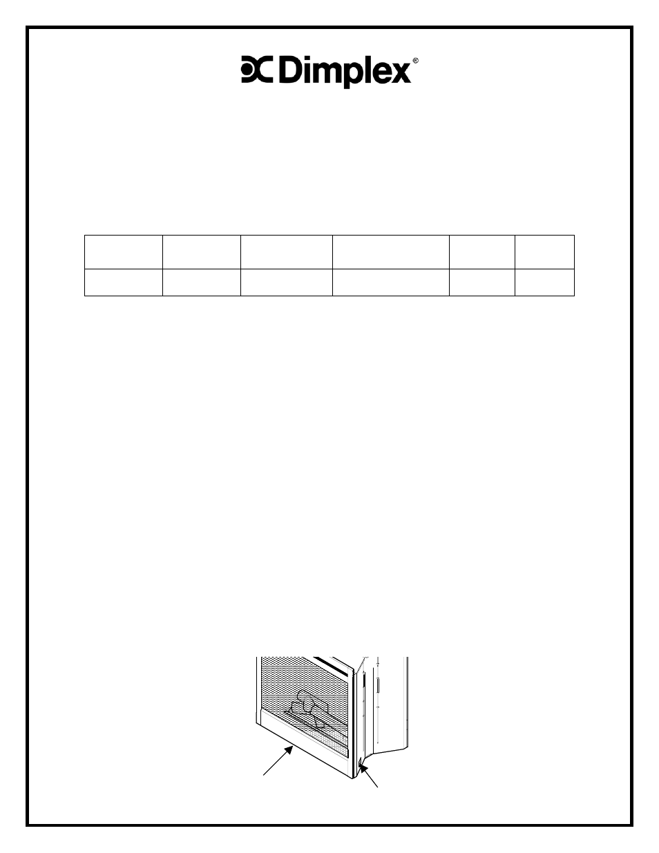 Dimplex BF392SD User Manual | 4 pages