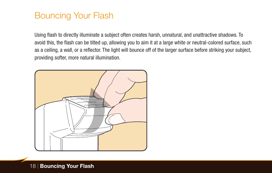 Bouncing your flash | Bolt VS-260F Compact On-Camera Flash for Cameras User Manual | Page 18 / 24