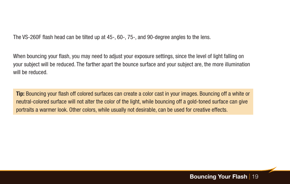 Bolt VS-260F Compact On-Camera Flash for Cameras User Manual | Page 19 / 24