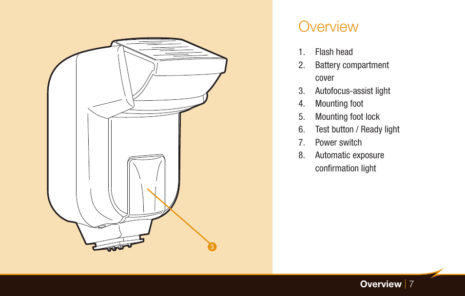 Overview | Bolt VS-260F Compact On-Camera Flash for Cameras User Manual | Page 7 / 24