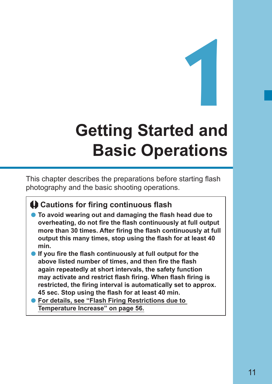 Getting started and basic operations, P.11 | Canon Speedlite EL-100 User Manual | Page 11 / 64