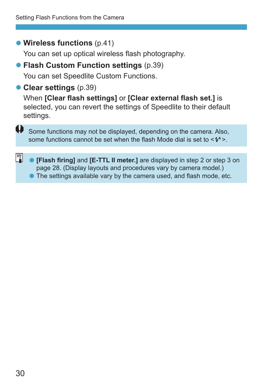 Canon Speedlite EL-100 User Manual | Page 30 / 64