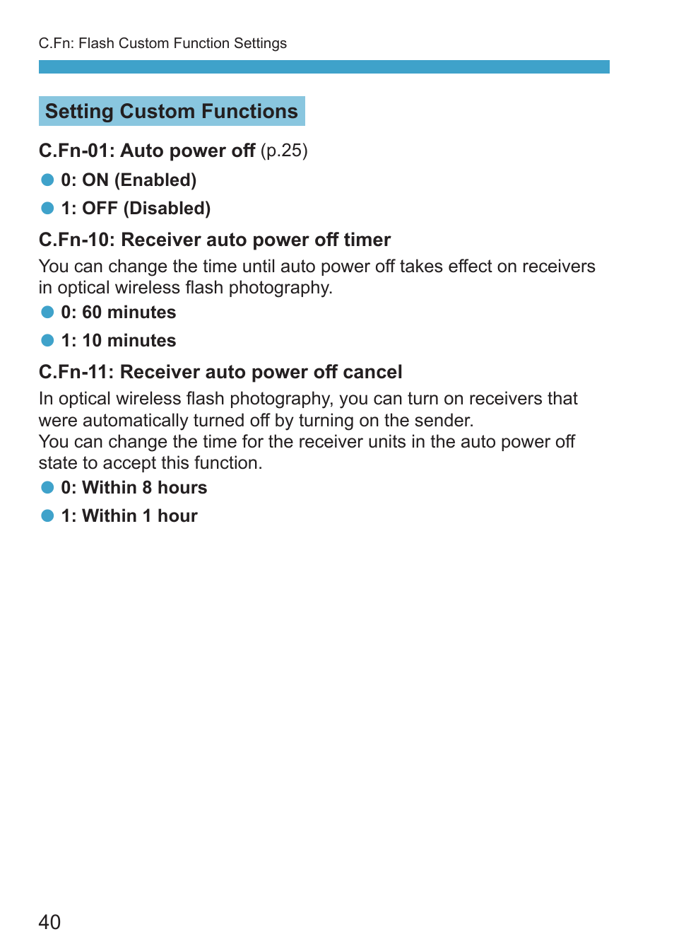 P.40 | Canon Speedlite EL-100 User Manual | Page 40 / 64