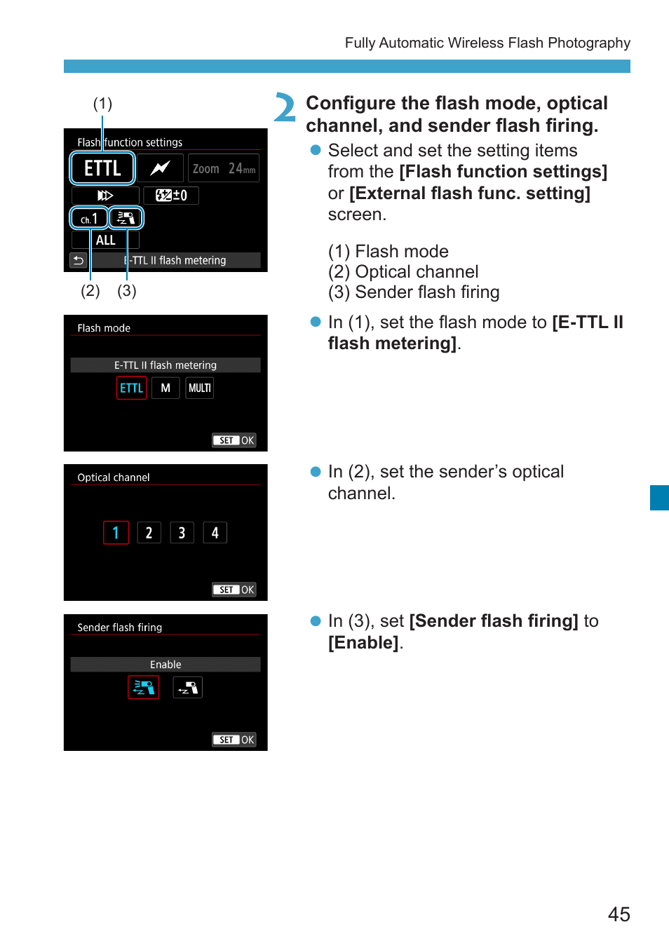 Canon Speedlite EL-100 User Manual | Page 45 / 64