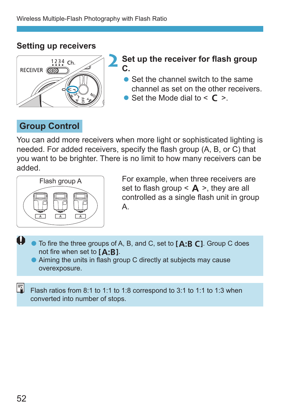 Group control | Canon Speedlite EL-100 User Manual | Page 52 / 64