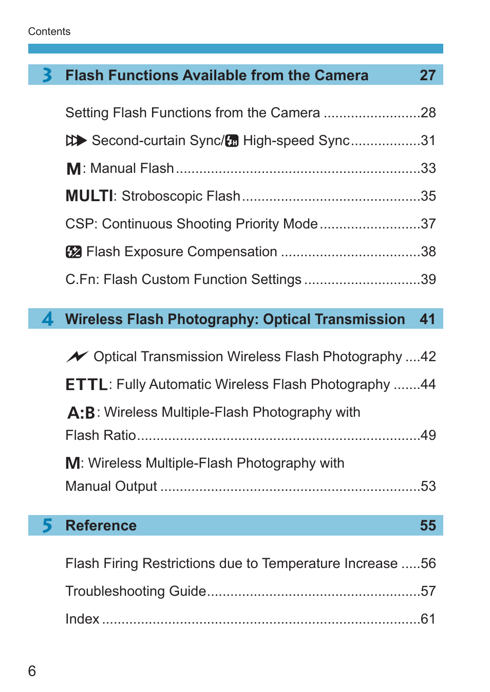 Canon Speedlite EL-100 User Manual | Page 6 / 64