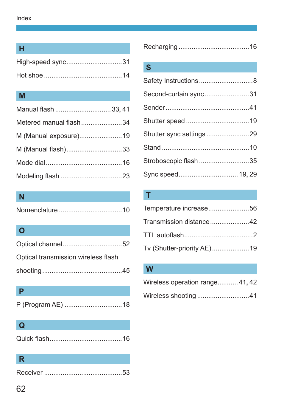 Canon Speedlite EL-100 User Manual | Page 62 / 64