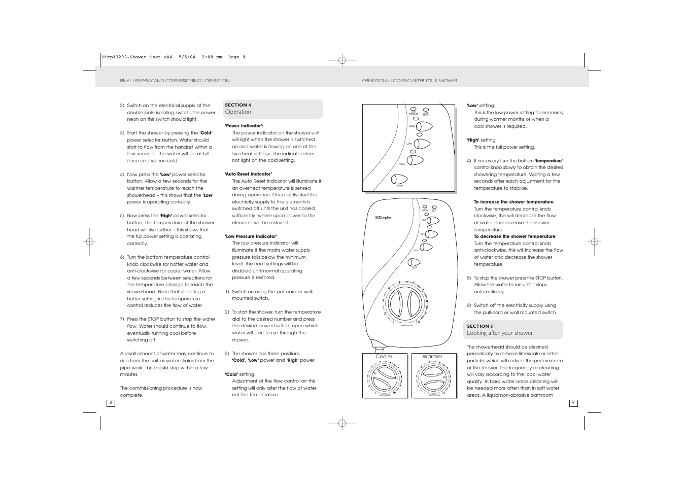 Dimplex Shower User Manual | Page 5 / 6