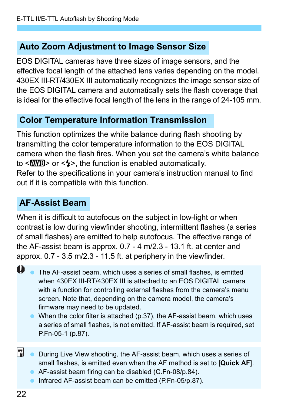 Ter (p.22) | Canon Speedlite 430EX III-RT User Manual | Page 22 / 108