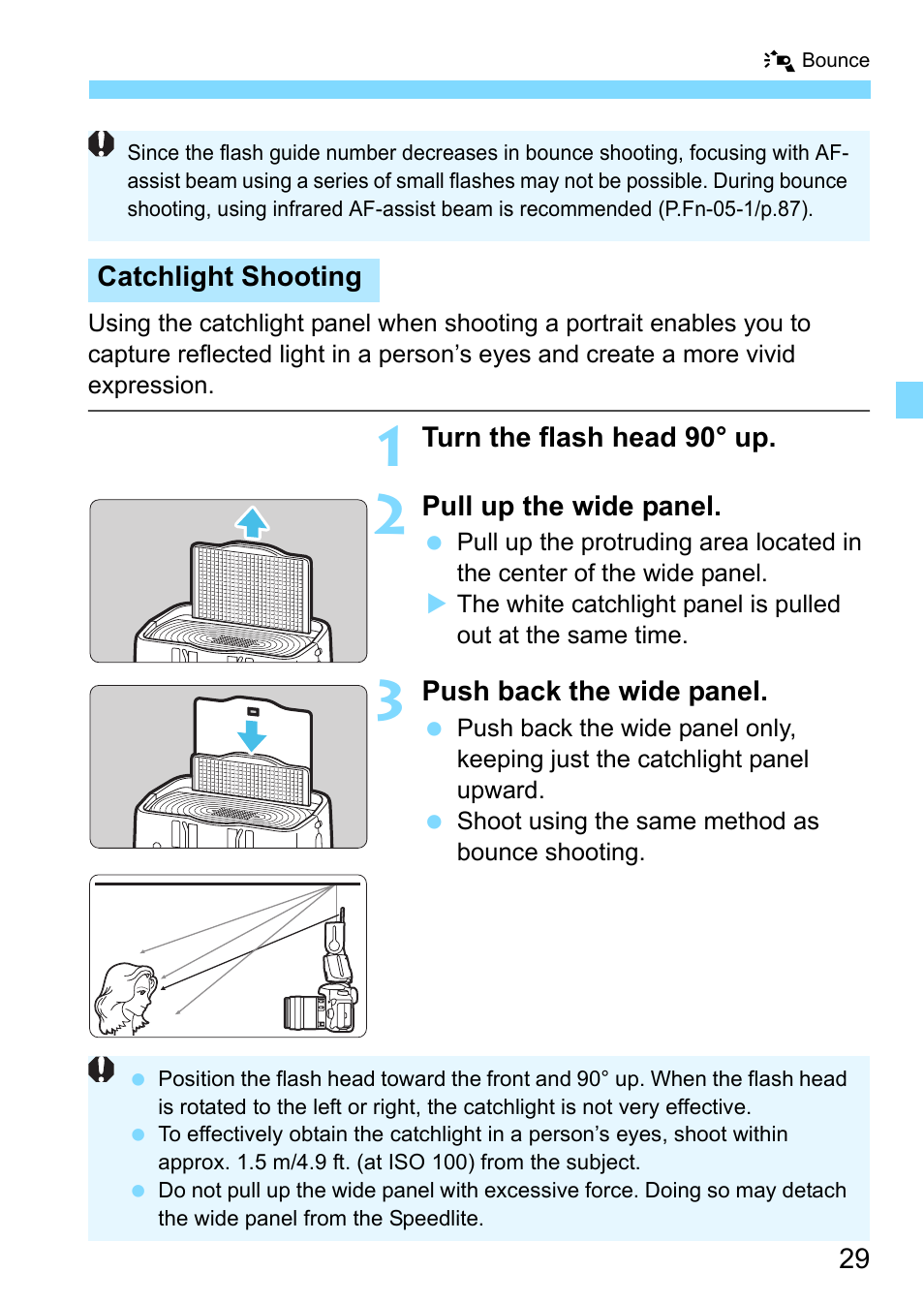 Catchlight shooting, L (retracted) (p.29) | Canon Speedlite 430EX III-RT User Manual | Page 29 / 108