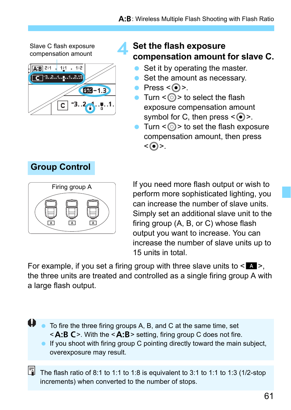 Group control | Canon Speedlite 430EX III-RT User Manual | Page 61 / 108