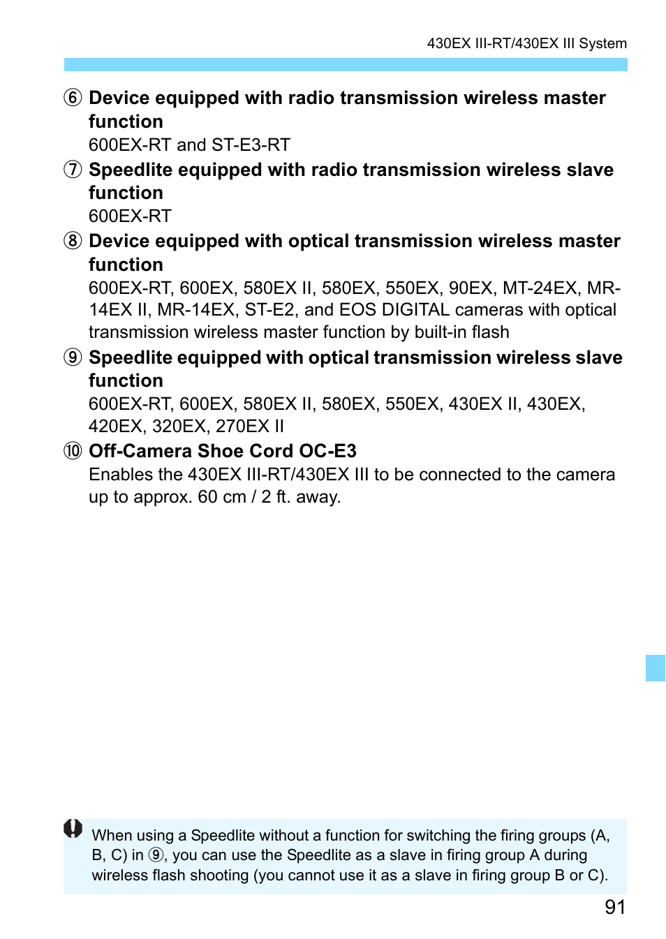 Canon Speedlite 430EX III-RT User Manual | Page 91 / 108