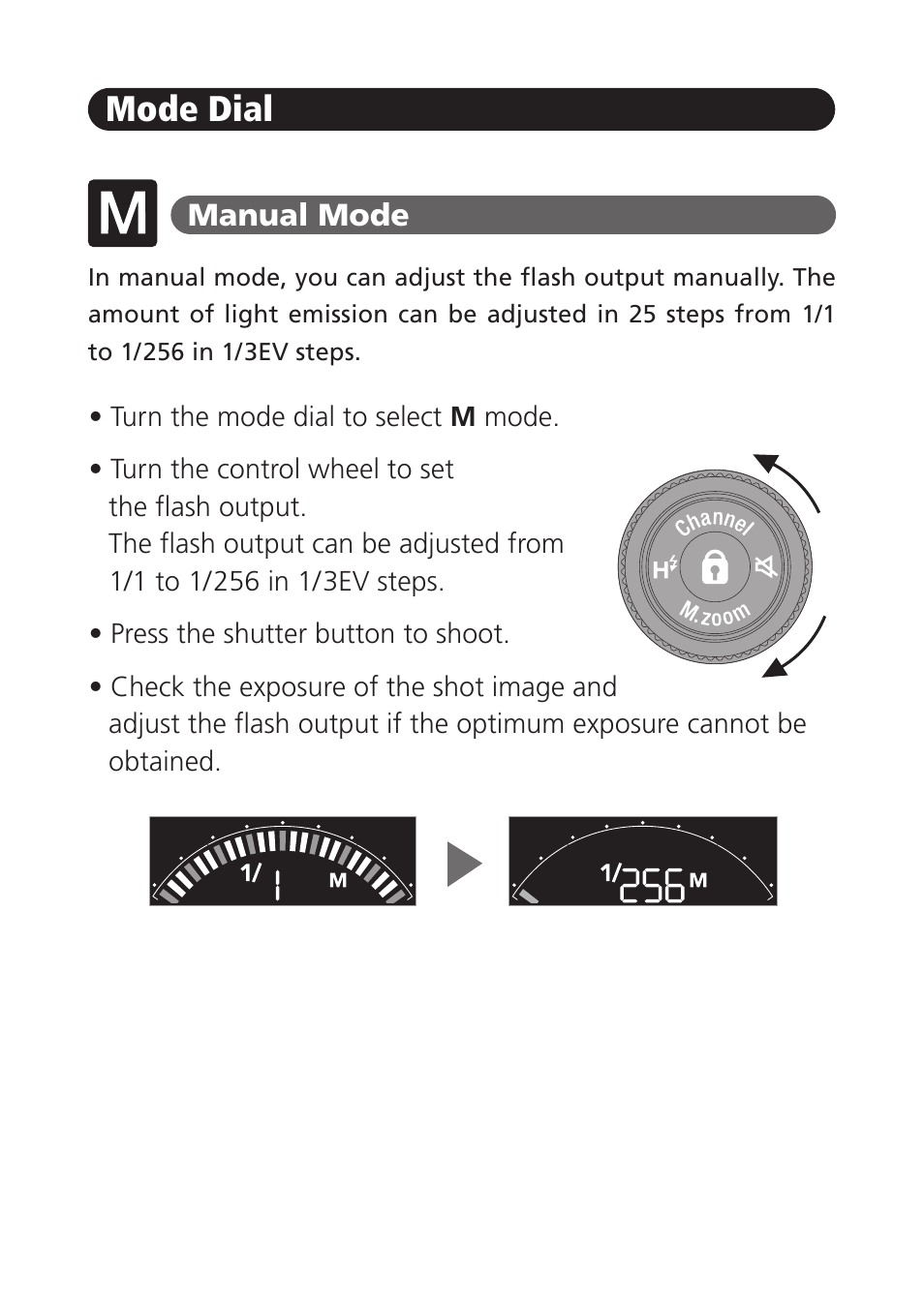 Mode dial | FujiFilm EF-60 Shoe Mount Flash User Manual | Page 12 / 26