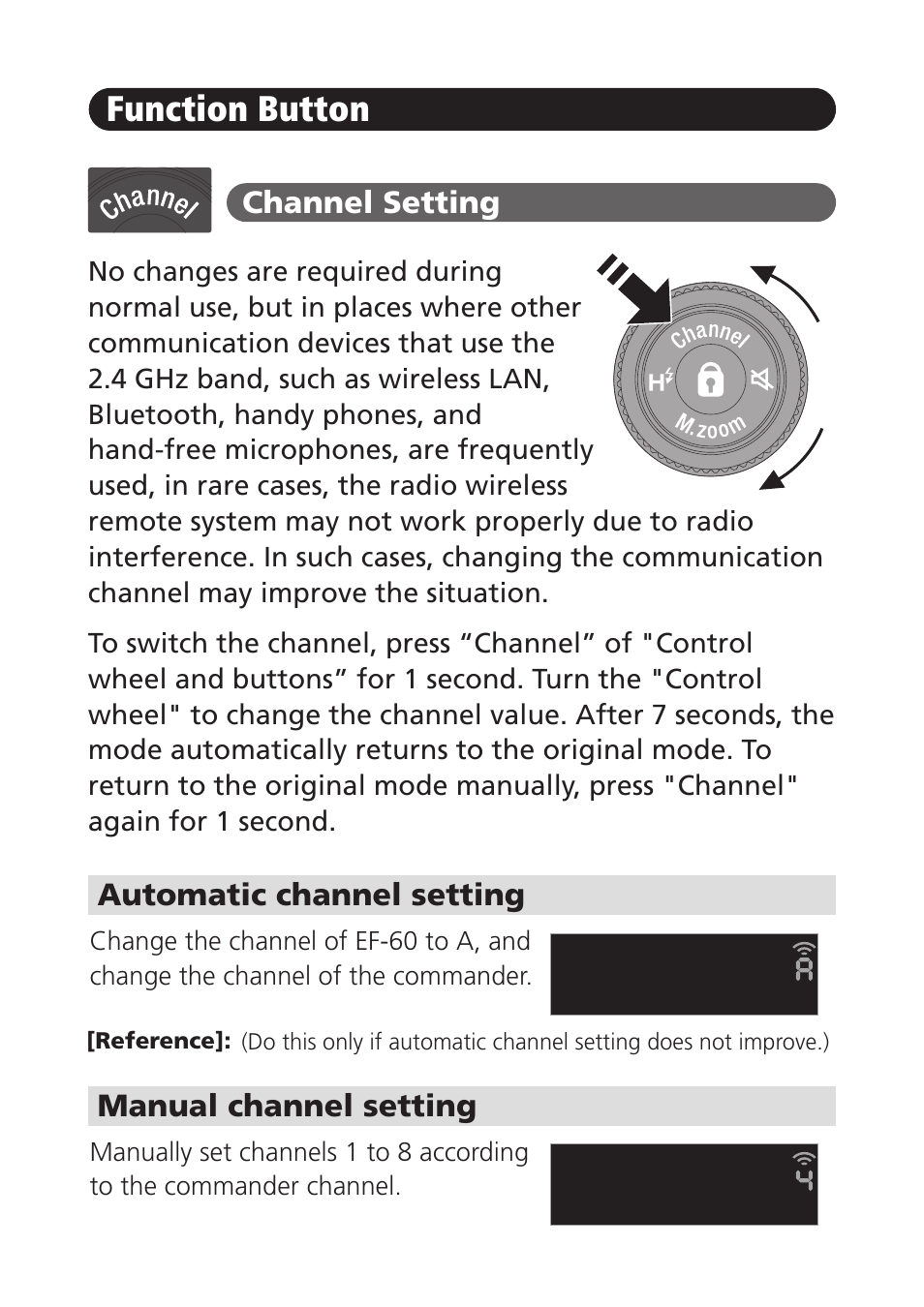 Function button | FujiFilm EF-60 Shoe Mount Flash User Manual | Page 17 / 26