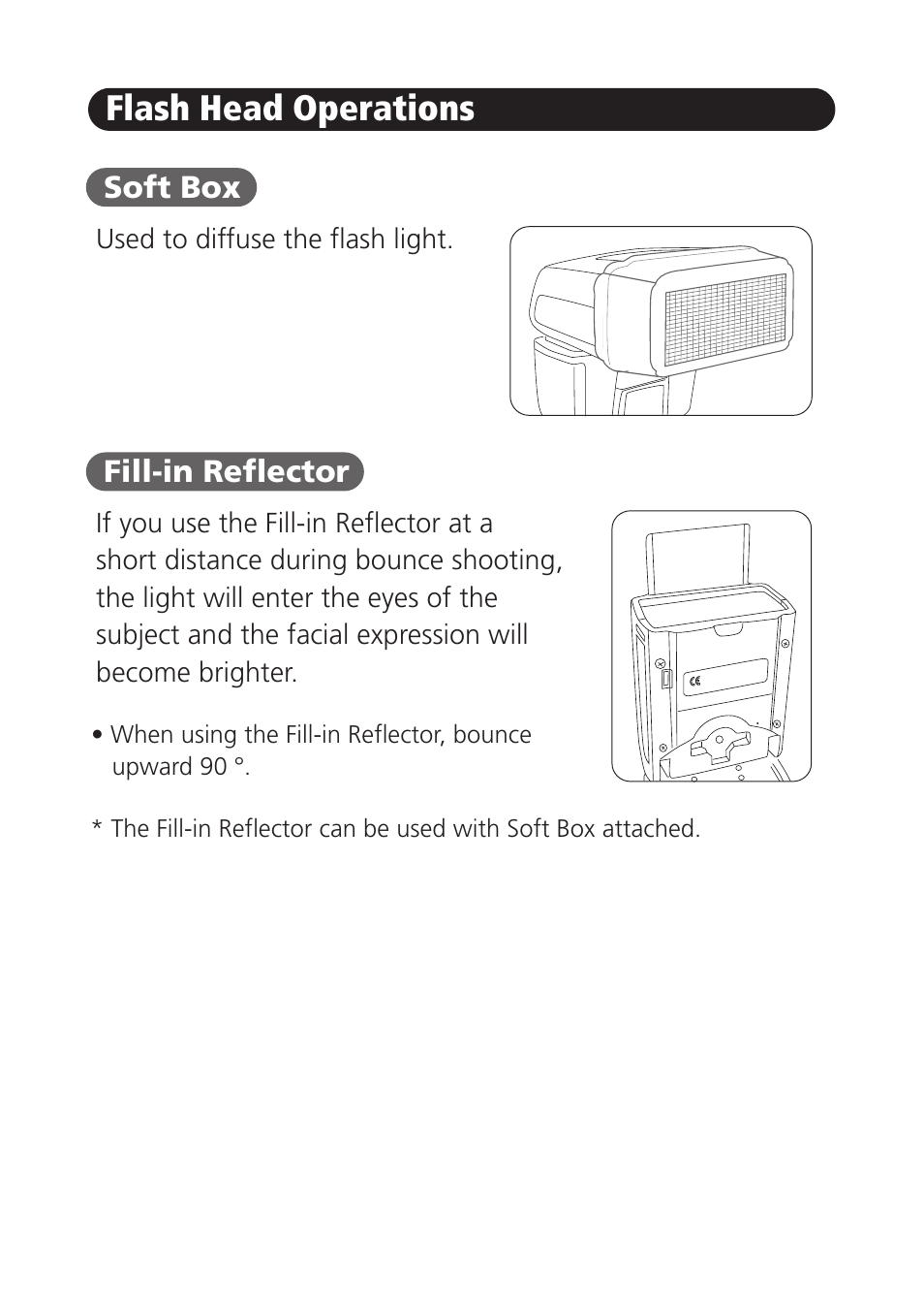 Flash head operations | FujiFilm EF-60 Shoe Mount Flash User Manual | Page 24 / 26