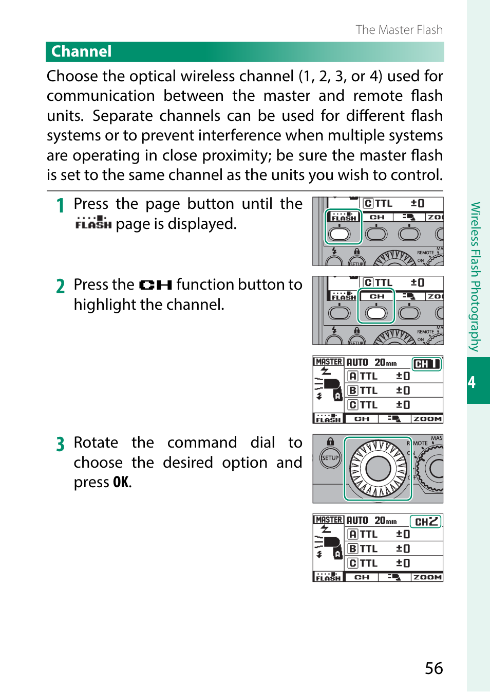 Channel | FujiFilm EF-X500 Flash User Manual | Page 63 / 108