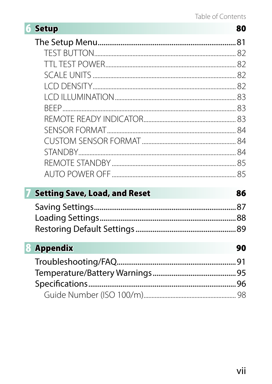 FujiFilm EF-X500 Flash User Manual | Page 7 / 108