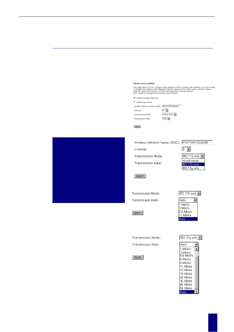 Wireless, Basic | Dynalink RTA770 User Manual | Page 63 / 110