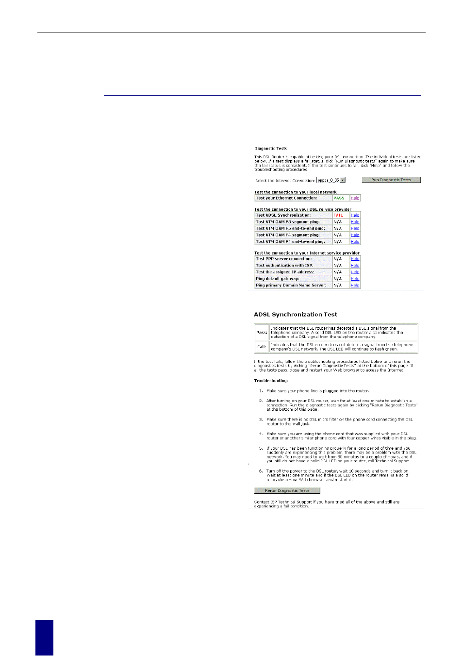 Diagnostics | Dynalink RTA770 User Manual | Page 72 / 110