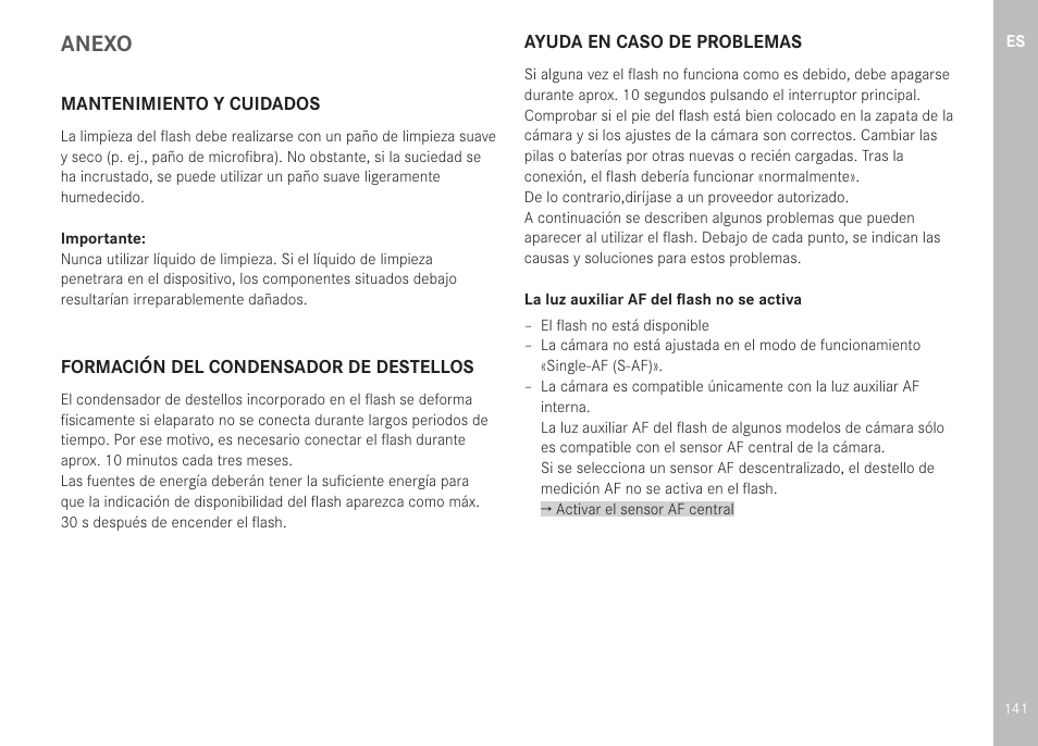 Anexo | LEICA SF 40 Flash User Manual | Page 143 / 150