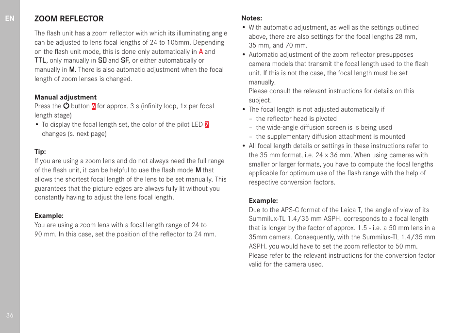 LEICA SF 40 Flash User Manual | Page 38 / 150