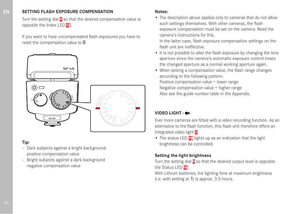 LEICA SF 40 Flash User Manual | Page 42 / 150