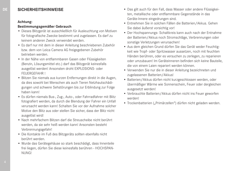 LEICA SF 40 Flash User Manual | Page 6 / 150
