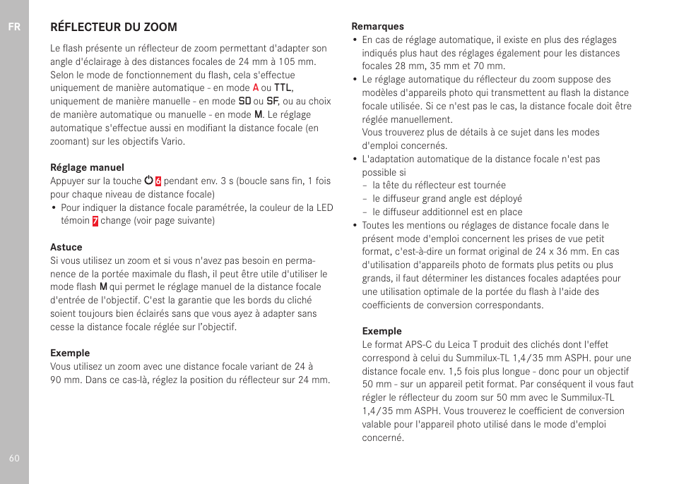 LEICA SF 40 Flash User Manual | Page 62 / 150
